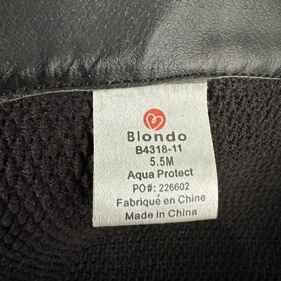 Blondo aqua protect leather black boots size 5.5