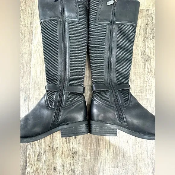 Blondo aqua protect leather black boots size 5.5
