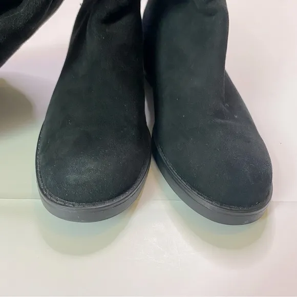 Blondo Black Knee High Waterproof Suede Boots With Stretchy Calf | Size 8M