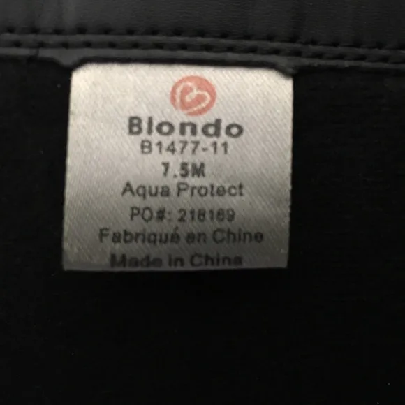 BLONDO Black Leather Vamp Waterproof Riding Boots Sz 7.5