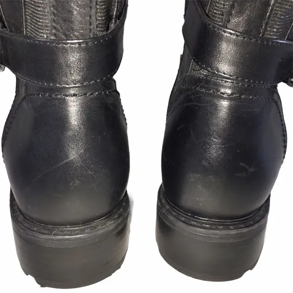 BLONDO Black Leather Vamp Waterproof Riding Boots Sz 7.5