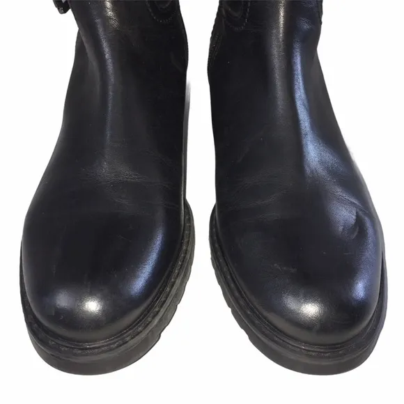 BLONDO Black Leather Vamp Waterproof Riding Boots Sz 7.5