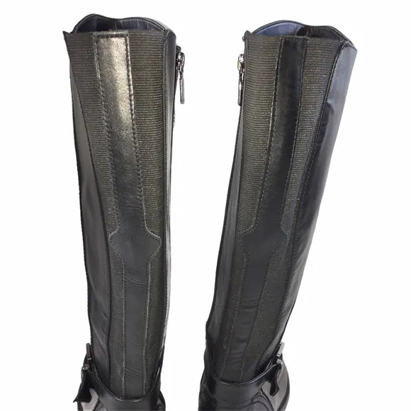 BLONDO Black Leather Vamp Waterproof Riding Boots Sz 7.5