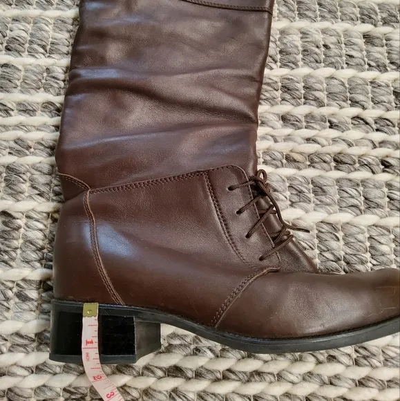 Blondo Brown Leather Lace-Up Riding Boots Size 8,5