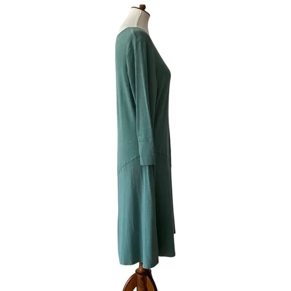 Blue Canoe Dress XL Organic Puzzle Fleck Extra Large Stretch Boho Minimalist