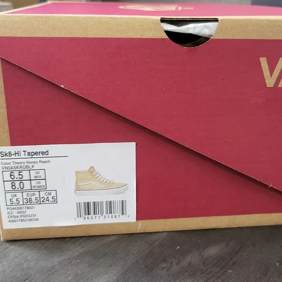 BNIB Vans Sk8-Hi Tapered Color Theory Collection Slim High Top Unisex Sn…