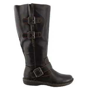 B.O.C. Virginia Tall Wide Calf Riding Boots Size 10M Brown Buckles
