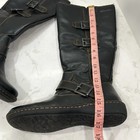 B.O.C. Virginia Tall Wide Calf Riding Boots Size 10M Brown Buckles