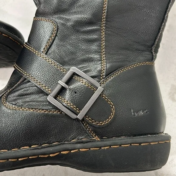 B.O.C. Virginia Tall Wide Calf Riding Boots Size 10M Brown Buckles