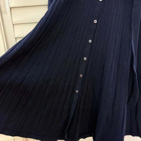 Boden Rachel Knit Midi Dress Navy Blue