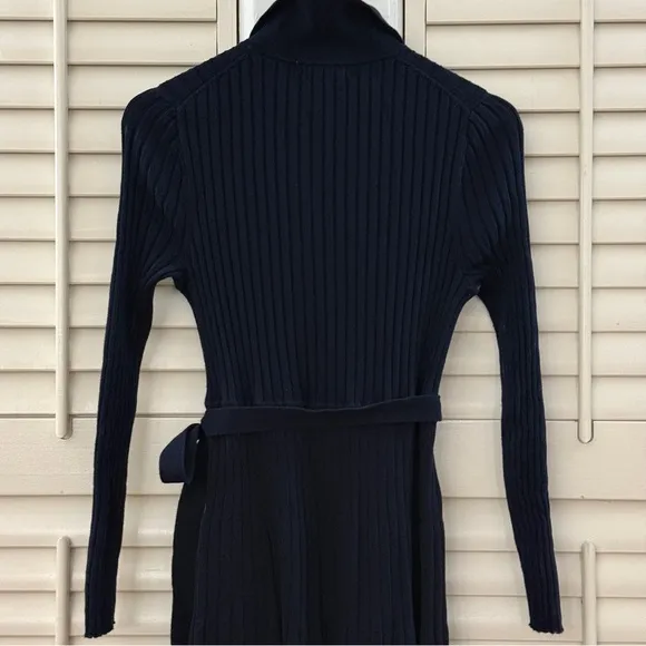 Boden Rachel Knit Midi Dress Navy Blue