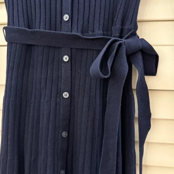 Boden Rachel Knit Midi Dress Navy Blue