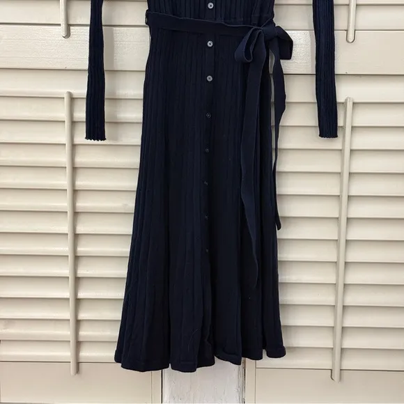Boden Rachel Knit Midi Dress Navy Blue