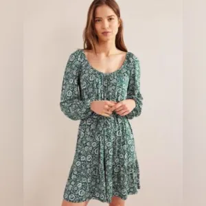 BODEN Scoop Tiered Mini Dress