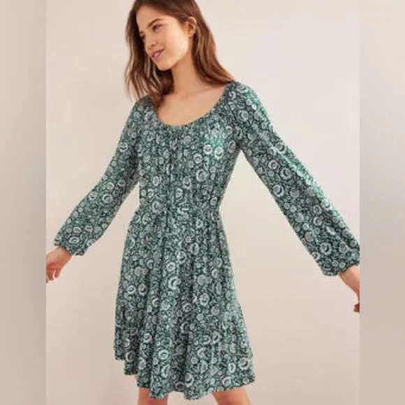 BODEN Scoop Tiered Mini Dress