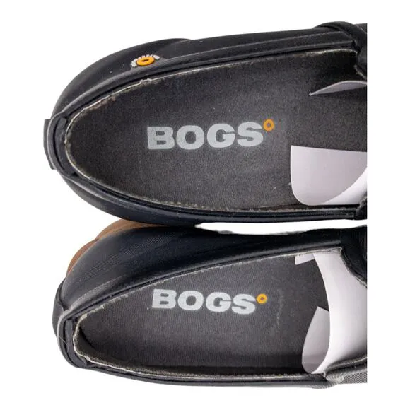 Bogs Black Sweet Pea Waterproof Slip On Rain Shoes Loafers 6 Women's