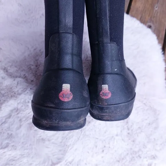 Bogs Classic Black Insulated -30 Degree Snow Rain Boots Kids Youth 3
