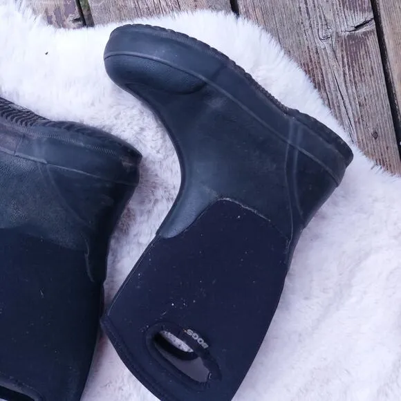 Bogs Classic Black Insulated -30 Degree Snow Rain Boots Kids Youth 3