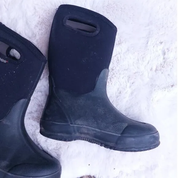 Bogs Classic Black Insulated -30 Degree Snow Rain Boots Kids Youth 3