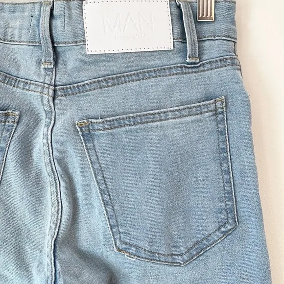 BOOHOO MAN Super Skinny Bandana Rip &amp; Repair Jeans 28