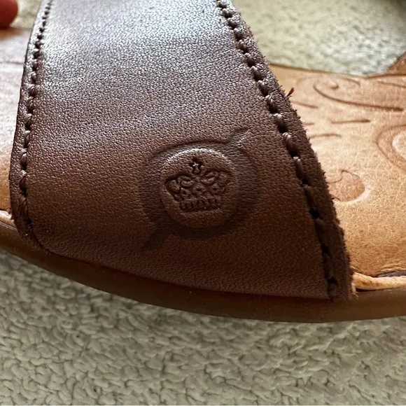 Born Brown Leather Comfort Buckle Strap Sandals 8