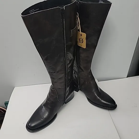 BORN Gibb Knee High TAN Leather Riding Boot