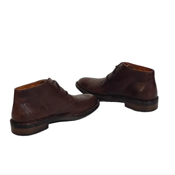 Born Harrison Lace Up Leather Chukka Boots in Dark Brown Mens Size 8 M