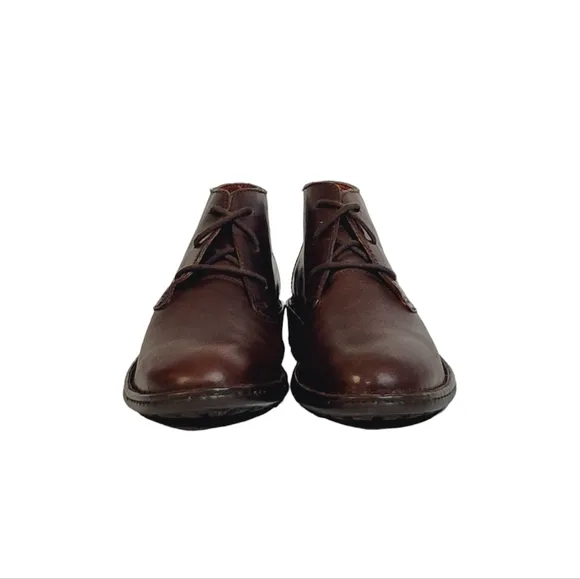 Born Harrison Lace Up Leather Chukka Boots in Dark Brown Mens Size 8 M