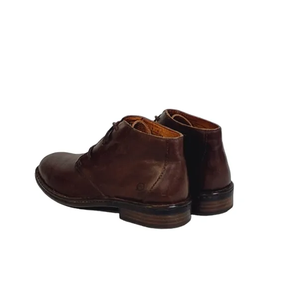 Born Harrison Lace Up Leather Chukka Boots in Dark Brown Mens Size 8 M