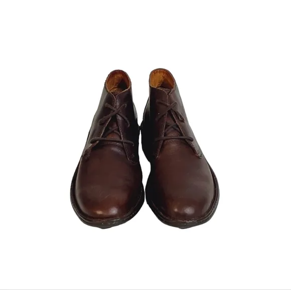 Born Harrison Lace Up Leather Chukka Boots in Dark Brown Mens Size 8 M