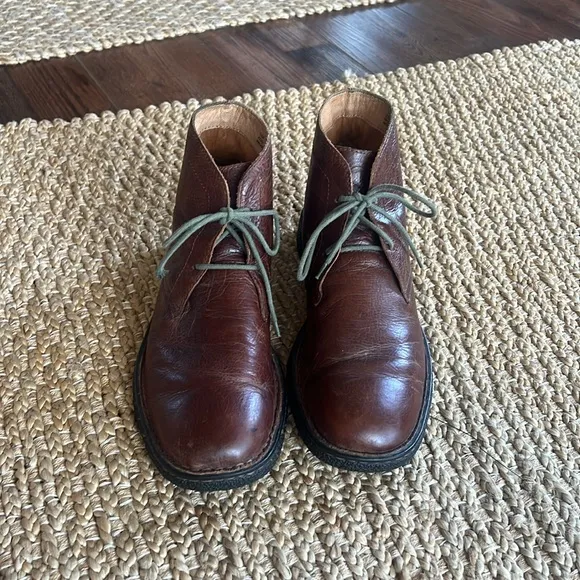 Born Men’s 10.5 Brown Leather Lace Up Chukka Boots Bohemian Casual