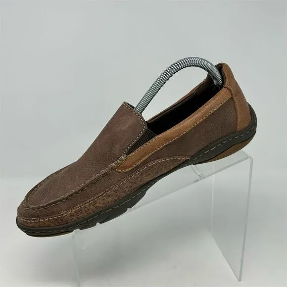 Born Men's Brown Leather Loafer Driving Shoes Size 9 Casual Slip On