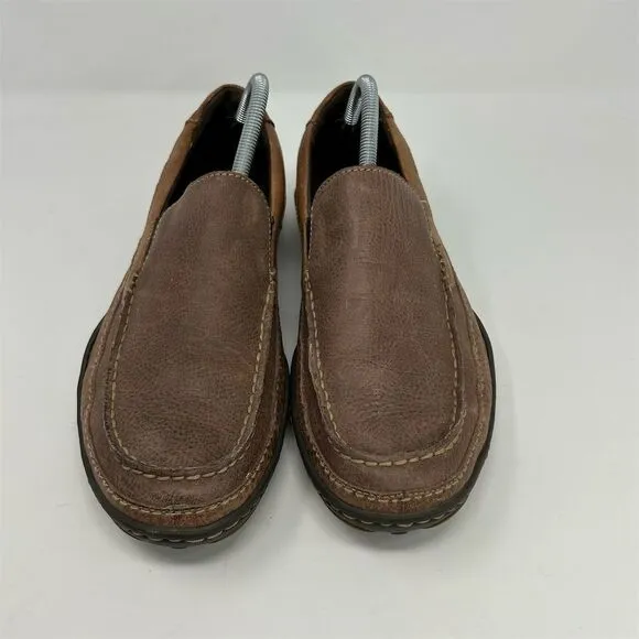 Born Men's Brown Leather Loafer Driving Shoes Size 9 Casual Slip On