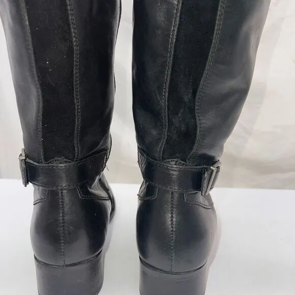 BORN Riding Boots Leather Inside Zip Knee tall comfort classic Sz 9.5 M