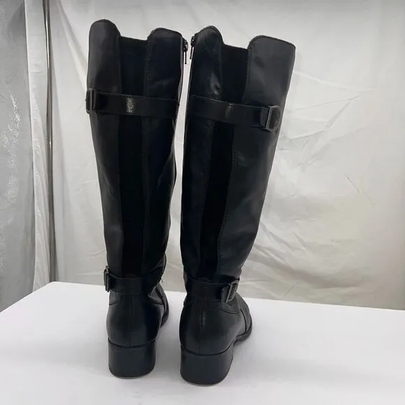 BORN Riding Boots Leather Inside Zip Knee tall comfort classic Sz 9.5 M