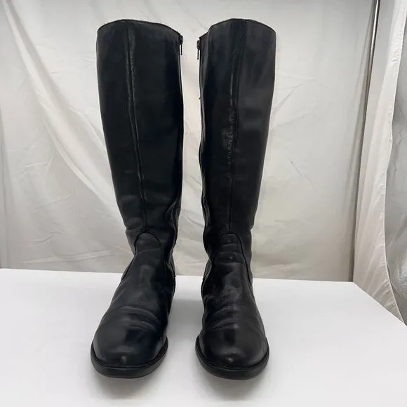 BORN Riding Boots Leather Inside Zip Knee tall comfort classic Sz 9.5 M
