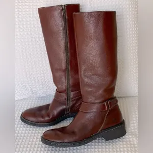 Born tall leather riding-style boots, women's