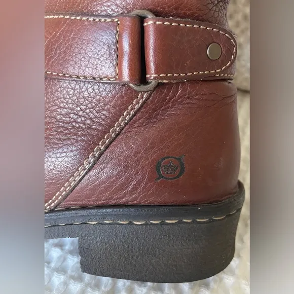 Born tall leather riding-style boots, women's