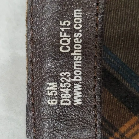 Born tall riding boots womens 6.5 brown distressed leather flannel lined harness