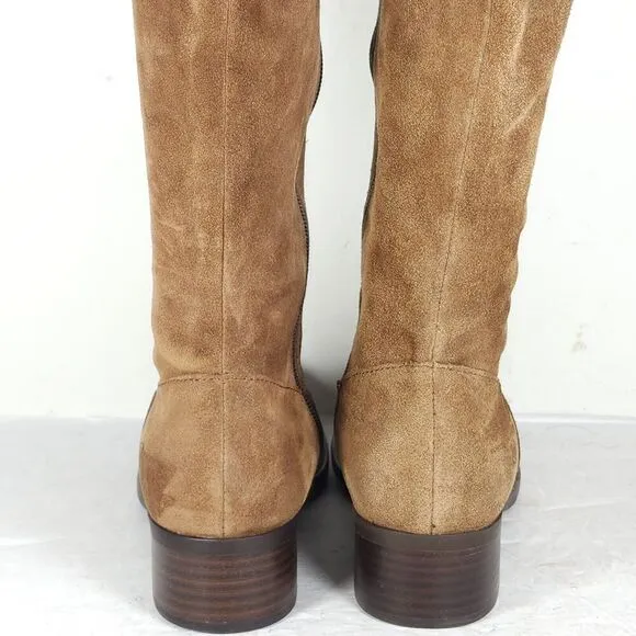 Born Women's Cotto US7,5M Brown Distressed Suede Lined Side Zip Riding Boots