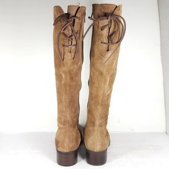 Born Women's Cotto US7,5M Brown Distressed Suede Lined Side Zip Riding Boots