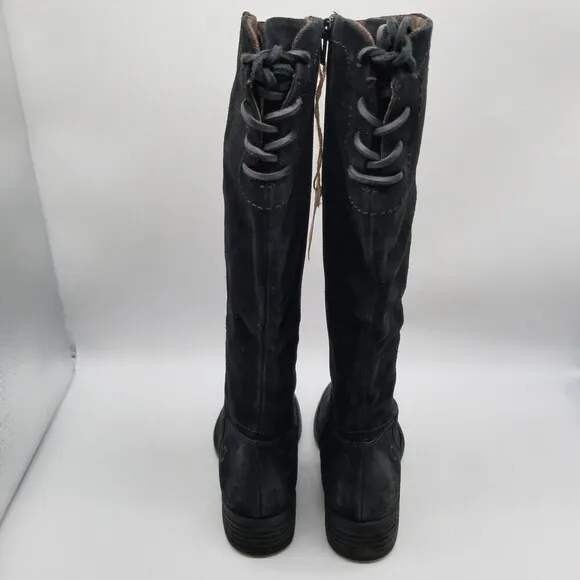 Born Womens Hayden BR0027009 Black Leather Knee High Riding Boots Size 6 M