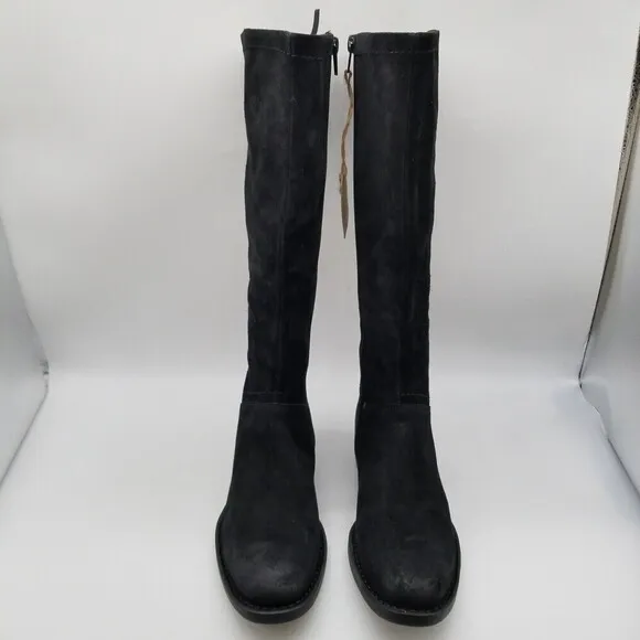 Born Womens Hayden BR0027009 Black Leather Knee High Riding Boots Size 6 M