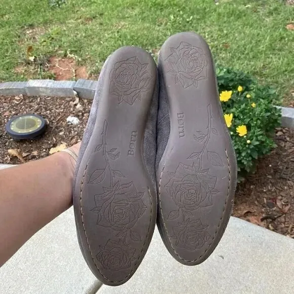 Born McGee Fringe Suede Slip On Loafers