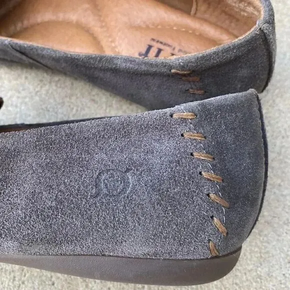 Born McGee Fringe Suede Slip On Loafers