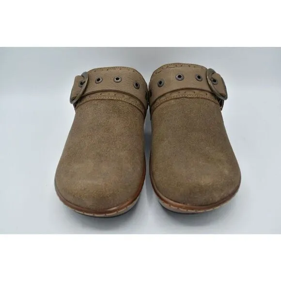 Born Womens Size 11 Banyan Grey Slip on Leather Comfort Clogs Shoes Sandals