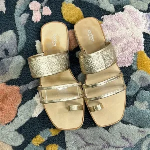 Botkier clear strappy metallic sandals
