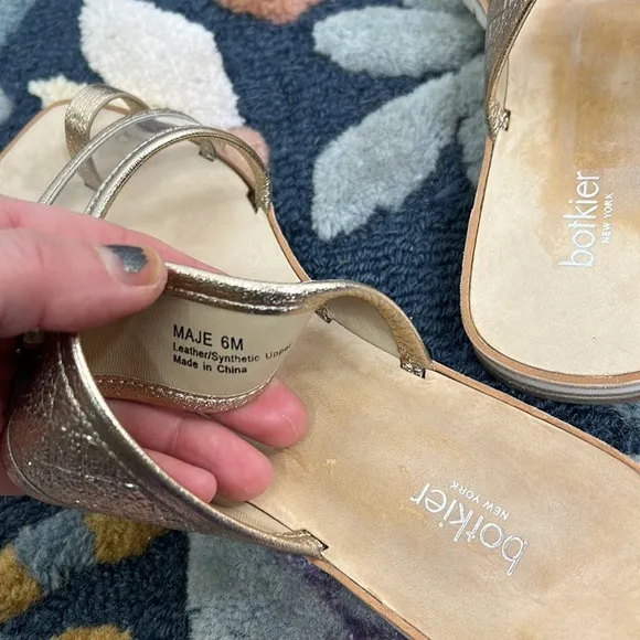 Botkier clear strappy metallic sandals