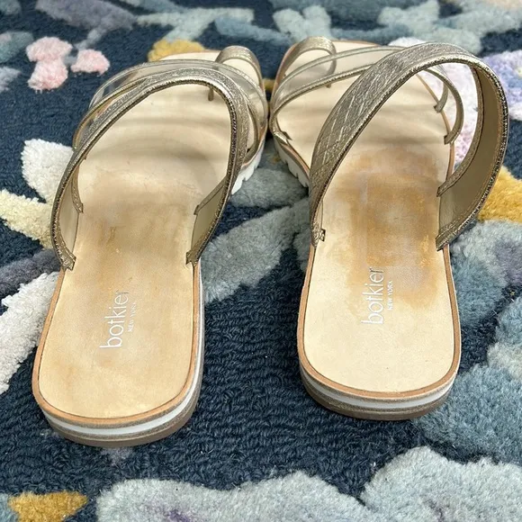 Botkier clear strappy metallic sandals
