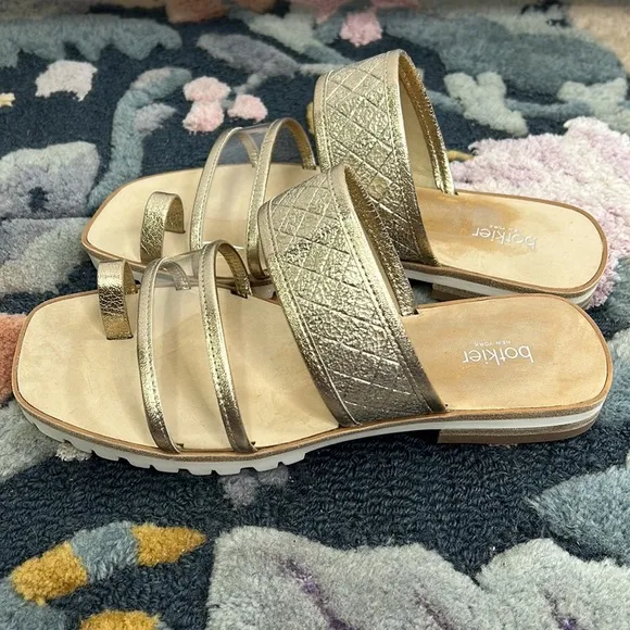 Botkier clear strappy metallic sandals